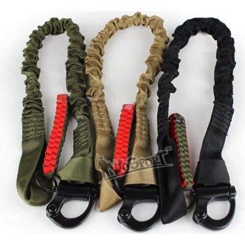 Military Quick Release Safety Rifle Sling Lanyard Strap Rope Line Tactical Protective Sling Climbing Rope for Outdoor Hunting