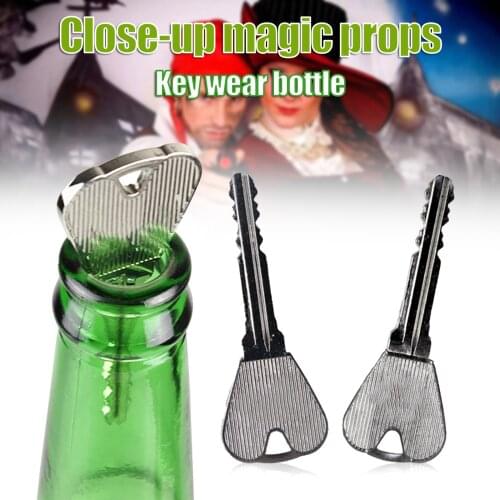 Magic Toys Foldable Key Bottle Or Piercing Magic Crossing Performance Props Magic Joke Toy Decompression 2pcs XR-Hot
