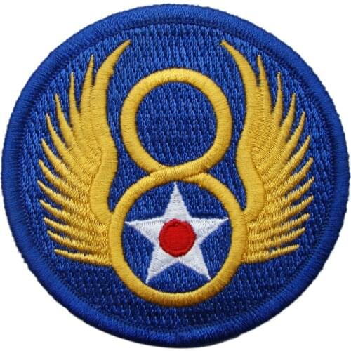WWII Us 8th Divisional Embroidered Patches The "Mighty Eighth" Airforce