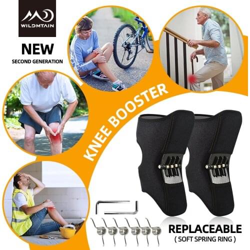 WILDMTAIN gen 2 Knee Booster, 2pcs/Pair, Power Joint Support Knee Pads Protector, Breathable Non-Slip Knee Support Brace