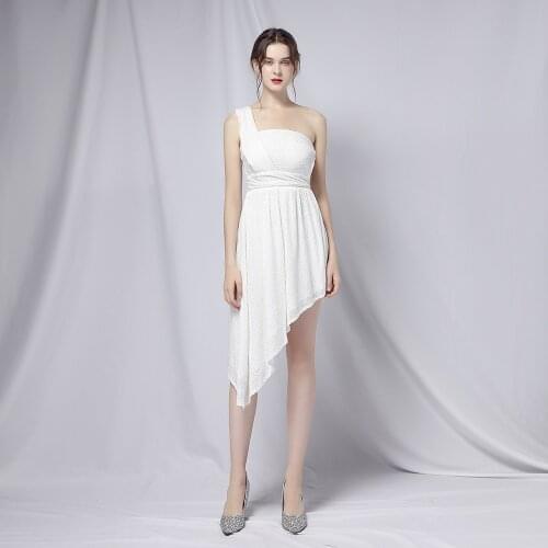 Женские коктейльные платья на одно плечо XUCTHHC China At AliExpress