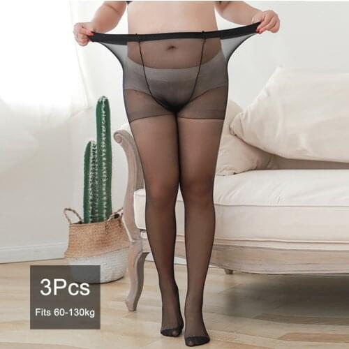 Women Pantyhose Large Sizes 2021 Summer New Sexy Ultra-thin High-waisted Tights Big Size Nylons Unbreakable Tights Plus Size