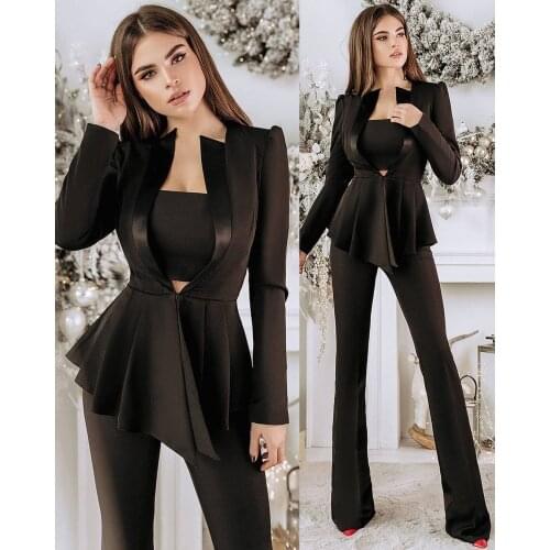 Custom Made Women Suit New Design Streetwear Catwalk Ruched Blazer Office Lady Party Wedding Club Sexy Coat 2 Pieces