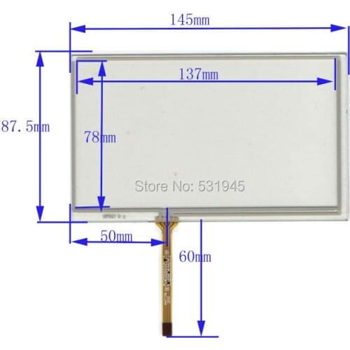 ZhiYuSun New 6Inch Touch Screen 145mm*87mm for 6 GPS GLASS 145*87 compatible XWT827 for gps touch