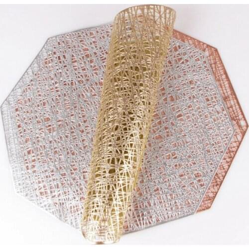 1pc PVC Hollow Insulation Coaster Pads Table Bowl Mats Home Christmas Wedding Decor Heat Resistant Placemat For Dining Table