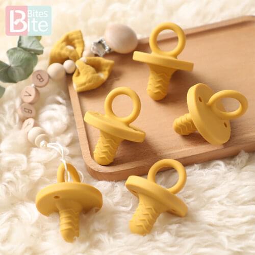 1pc Baby Teether Silicone Pacifier Nipple Food Grade Perle Silicone Teething Soother Nipple Silicone Teether Newborn Nurse Gift