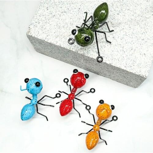 4PCS Ant Garden Wall Decor Yard Fence Porch Hanging Ornaments Sculptures