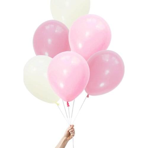 8pcs 12inch Baby Pink Latex Balloons Girls Party Birthday Wedding Decoration DIY Disposable Eco-Friendly