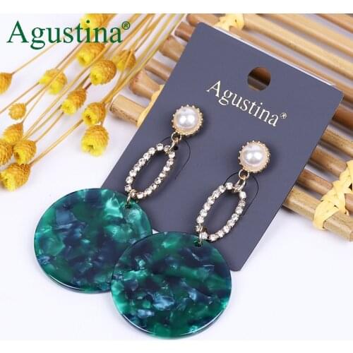 Agustina acrylic circle Earrings Fashion Jewelry Boho Earrings Women Drop Earrings Long Earring Minimalist Earings Wholesale cc