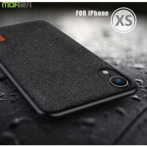For iPhone XS Case iPhone XR Case MOFi Original iPhone XS Max Case Fabric Back Cover Soft TPU edge Full Cover Business Cases