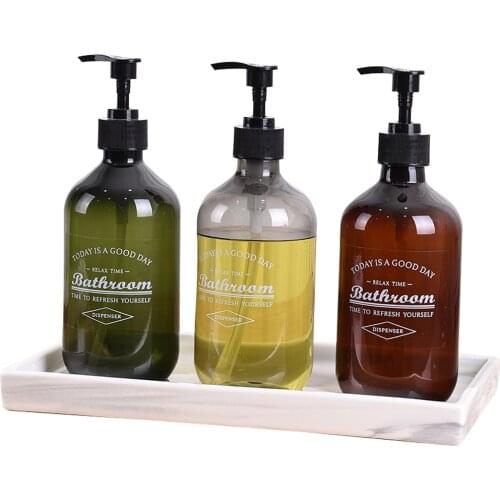 500ml Soap Dispenser Multi-purpose Refillable Plastic Pump Bottles Bathroom Decoration Shampoo Body Wash Liquid Container