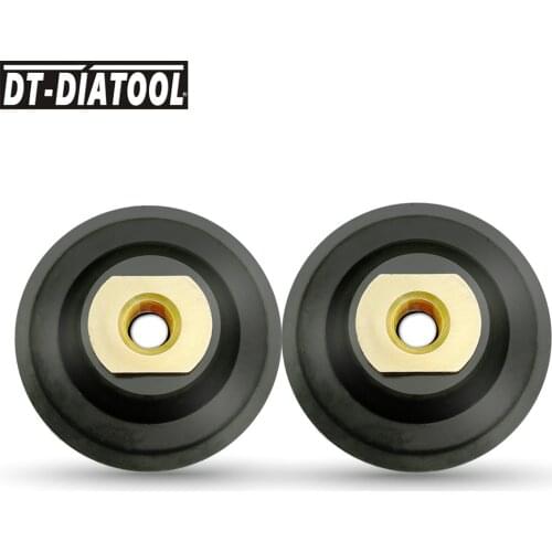 DT-DIATOOL 2pcs/pk Back Pad for Diamond Rubber based Polishing Backer Pads M14 Thread Sanding Discs Backing Holder Dia 3"/80mm