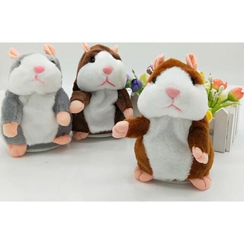 Talking Hamster Mouse Pet Plush Toy Hot Cute Speak Talking Sound Record Hamster Educational Toy for Children Gift