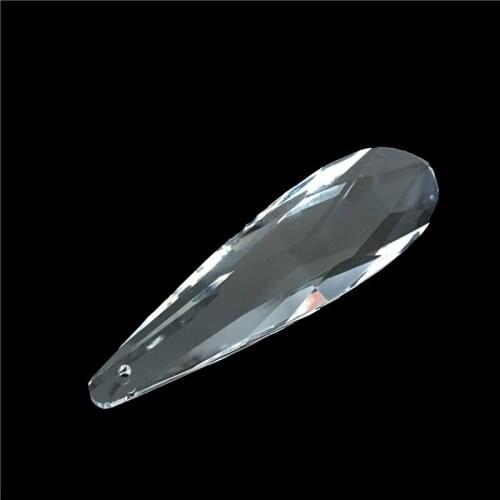 15pcs/lot 76mm Transparent Color Crystal Faceted Chandelier Prism Parts Lustre Pendant Chandelier Parts For DIY & Party