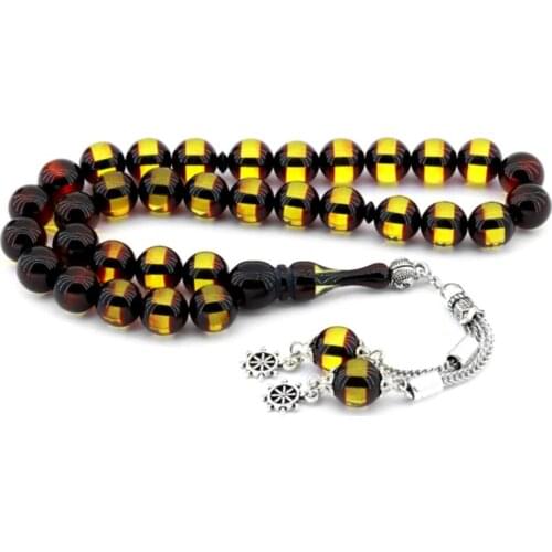Islamic Tasbih Muslim Rosary Beads 33 Prayer Rosary For Men Bracelet For Men Accessory amber oltu amber stone Handmade Turkey