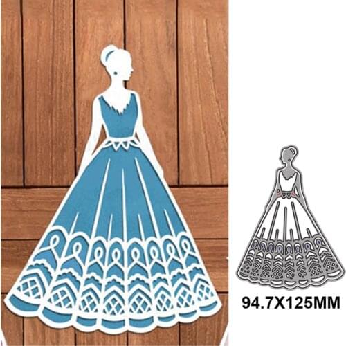 Beautiful Bride Princess Metal Cutting Dies for DIY Scrapbook Embossing Album Paper Card Craft Folder Decorative 2021 New
