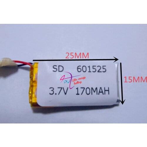 Best battery brand Size 601525 3.7V 170mah Lithium polymer Battery with Protection Board For MP3 MP4 MP5 GPS Digital Products Fr