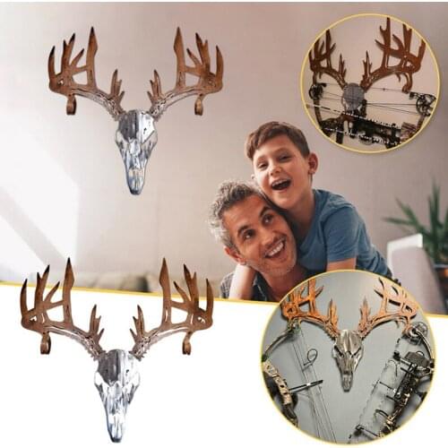 Deer Head Bow Hook Metal Wall Hanging Suitable For Living Room Office Wall Decoration Ornaments D1