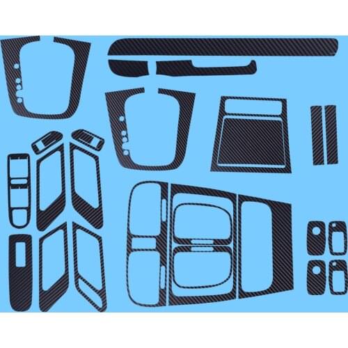 DWCX Black Carbon Fiber Car Interior Panel Dashboard Sticker Set Fit For Golf GTI MK6 AT VW