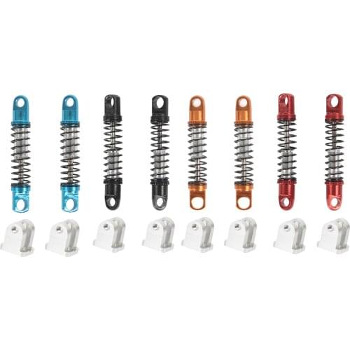 Set of 2 RC Metal Front Shock Absorber Damper Spring with Fixed Seat for WPL D12 RC Car Parts