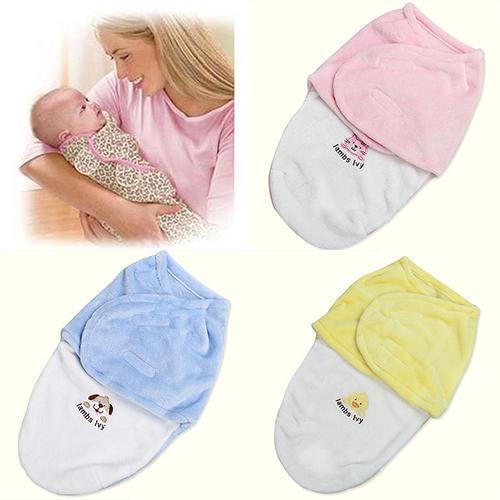 Newborn Baby Blanket Products Swaddle Soft Warm Envelope for Newborn Blanket Fleece Sleeping Bag For 0-4 Months Infant Babies