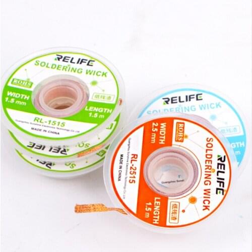 RELIFE Tin Suction Belt Residue Adsorption Fast Cleaning Solder Joints Tin Dross Removal Pcb Motherboard Tin Suction Line