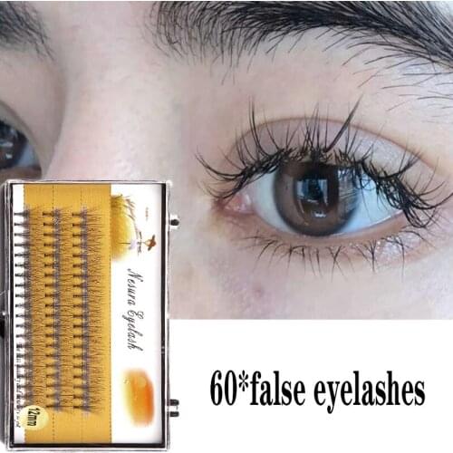60 Bundles 6d 10D Eyelash Extensions 0.1mm Thickness True Mink Strip Eyelashes Individual Lashes Natural Style Makeup Eye Lashes