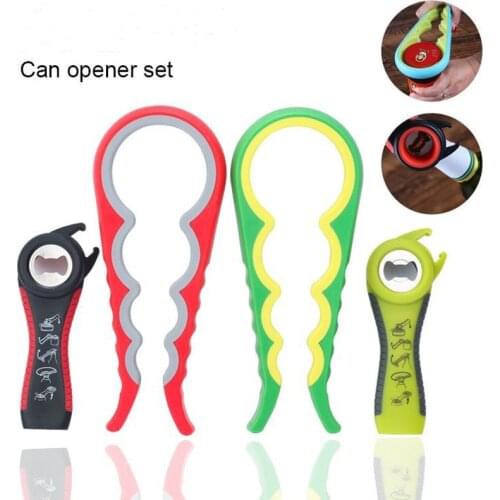 Manual Beer Bottle Opener, Stainless Steel Five-in-one Multi-purpose Can Opener, Wine Soda Bottle Opener, Kitchen Accessories