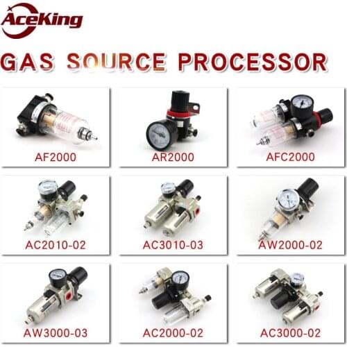 Oil-water separator air compressor filter air source processor of pneumatic control valve to regulate pressure two pieces