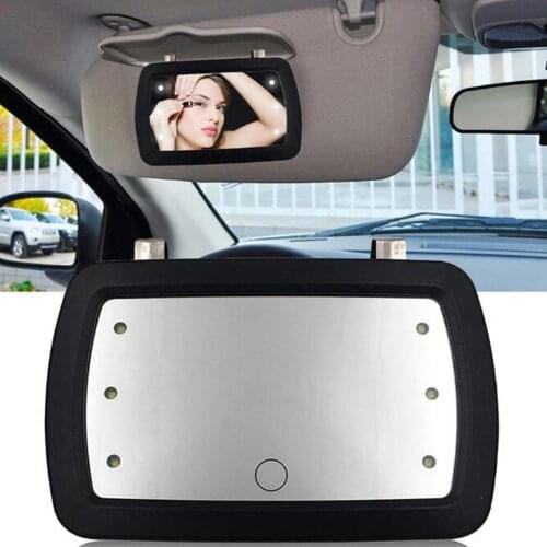 Universal Car Interior Mirror LED Touch Switch Makeup Mirror Sun Visor Mirror High Clear for Cars SUV Motorhome Auto Supplies