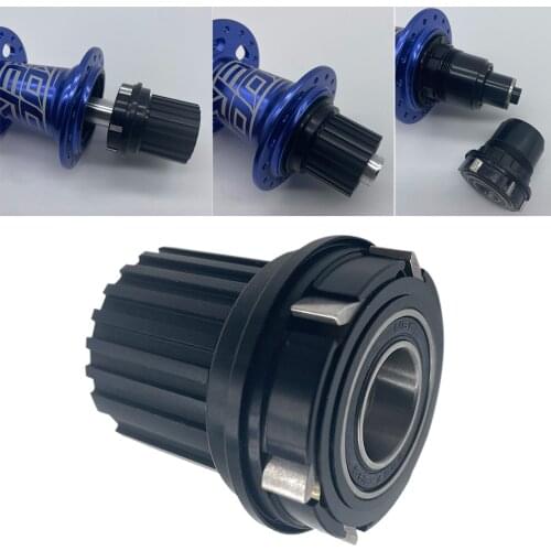 Bike Freehub Body Free Hub with Bearing Adapter Fits for 6 Pawls 72 Teeth Hub