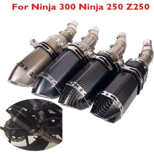 Motorcycle Exhaust Muffler Escape Silencer DB Killer Mid Link Tube Connect Pipe for Kawasaki Ninja 300 Ninja 250 Z250 2013-2016