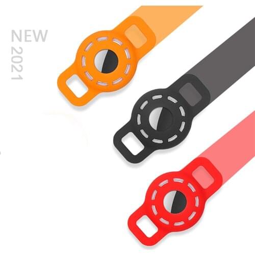 Hollow Airtag Protective Case Silicone Pets Anti-lost Collar Locator Tracker Strap Cover For Apple AirTags Accessories llavero