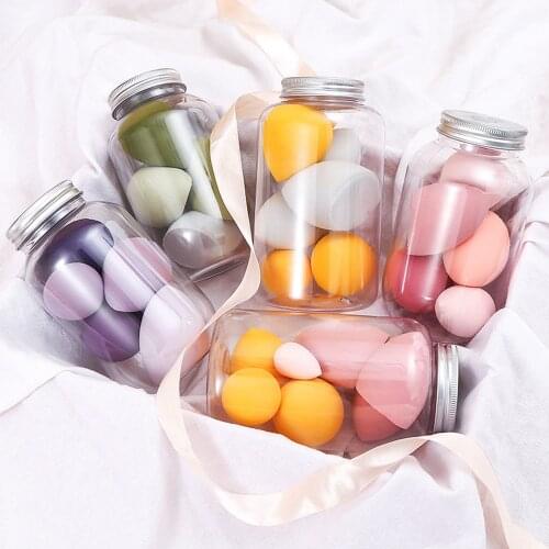 1/4/7 PCS Useful Dry&Wet Use Makeup Puff Sponge Set Multi-shape Foundation Powder Blush Puff with Storage Box Makeup Tools