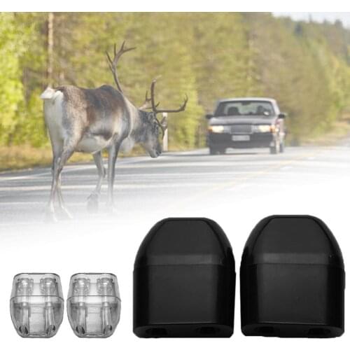 2PCS Stick On Car Deer Whistles Animal Alert Warning Device System Safety Sound Alarm Bell Compact Dual Construction Deer Horns