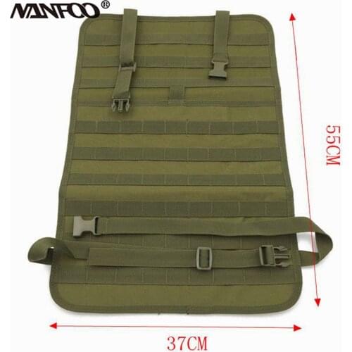 3 colors available Universal Tactical MOLLE Car Seat Back Hunting Organizer Vehicle Panel Car Seat Cover Protector Storage bags