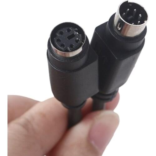 448F Plastic Portable Extension Cord Compatible with PS/2 Male to Female Round Port Keyboard/Mouse Extension Cord