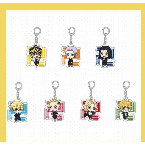 Anime Tokyo Revengers Sano Manjirō Hanagaki Takemichi Pendant Acrylic Keychain Keyring Fashion Bag Charm Cartoon Cute Decorate
