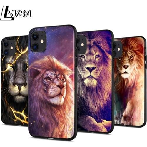 Cool Lions Roar Anti-fall Silicone Phone Case For iPhone 11 Pro XS Max X XR 6S 6 7 8 Plus 5S Soft Black Cover Capa