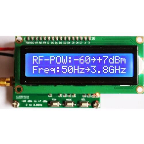 Digital RF power meter 50Hz~3.8GHz -60～+7 dBm