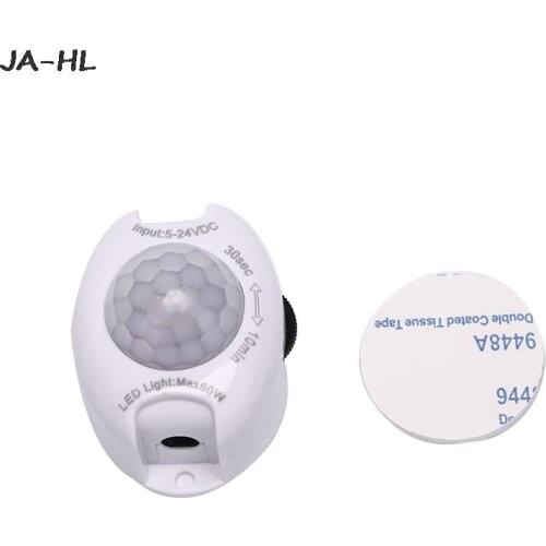 1PC Motion Sensor Light Switch 5V 24V DC Movement Detector Activated Automatic Switch Wholesale