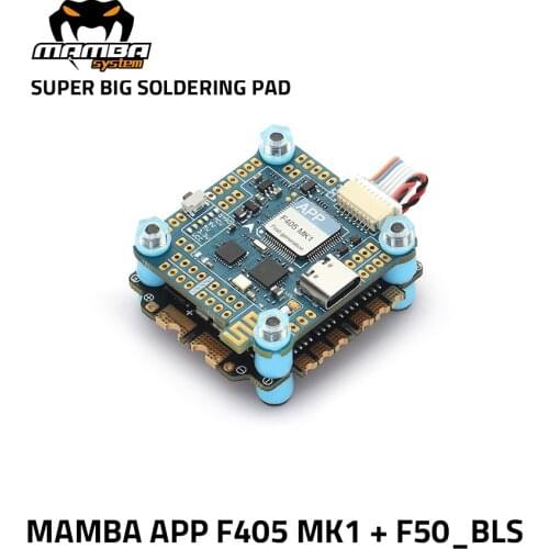 Diatone MAMBA APP（WIFI）F405 MK1 50A 6S 8bit BLS Flight Controller Stack Super Big Soldering Pad 30.5*30.5mm /M3 For FPV Drone