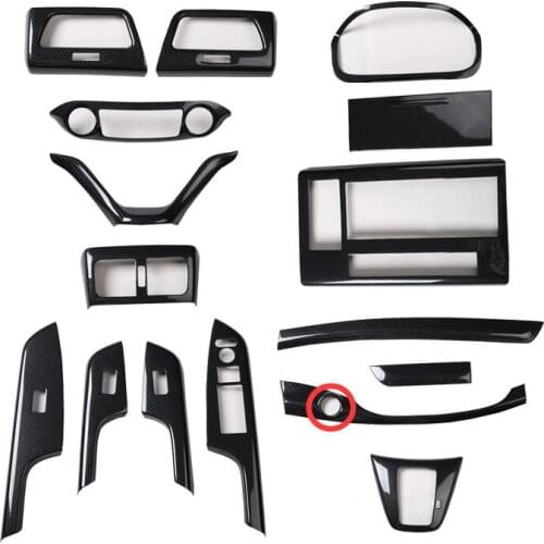 For Honda CRV 2012 2013 2014 2015 2016 ABS Carbon Fiber Car Interior Kit Cover Trim