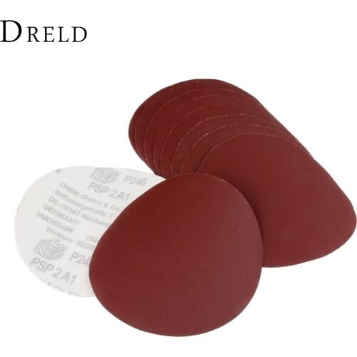 DRELD 10Pcs 6inch 150mm Round Sanding Disc Sandpaper Disk Sand Sheets Grit 80/120/240 Hook & Loop Polishing Pad for Sander Grits