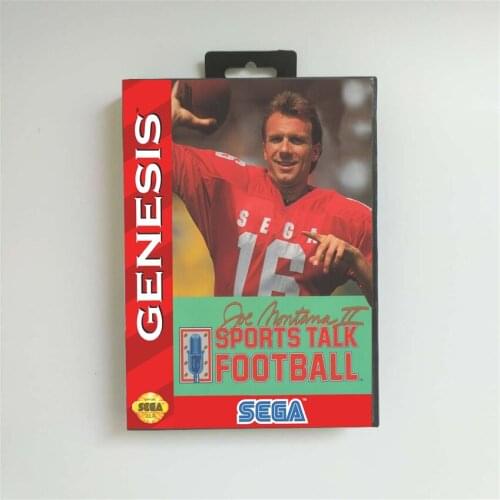 Joe Montana 2 Sports Talk Football - USA Cover With Retail Box 16 Bit MD Game Card for Sega Megadrive Genesis Video Game Console
