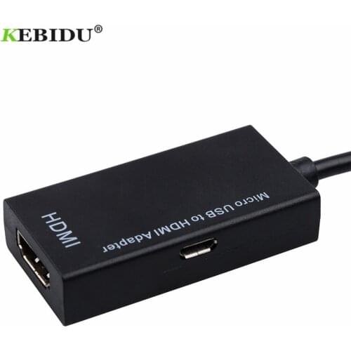 Kebidu Male to Female Mirco Cable HDTV Adapter USB to HDMI-compatible 1080P for Samsung for SONY For LG G2 G3