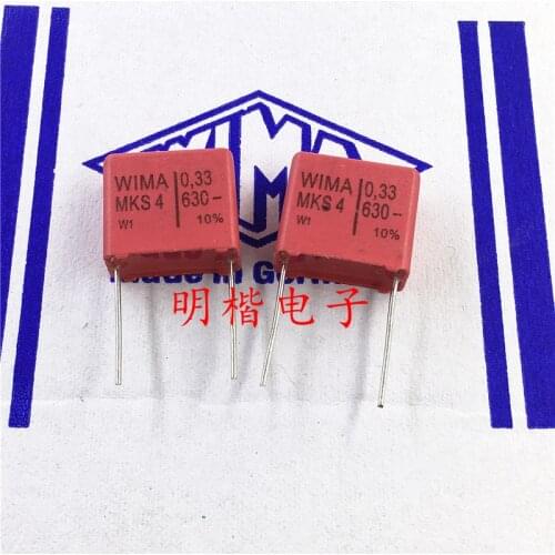 10pcs German capacitor MKS4 630V 0.33UF 334 630V 330nf foot distance 15mm