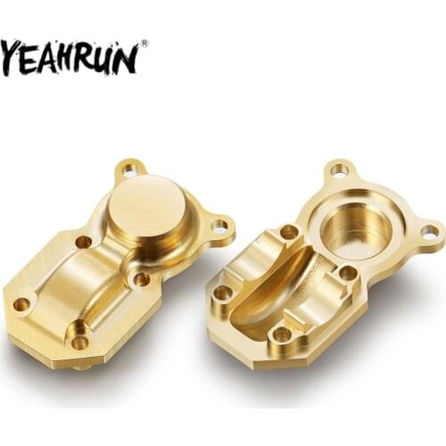 YEAHRUN Brass Counterweight Balance Weight Diff Cover Housing for 1/24 Axial SCX24 90081 Axle Portal Drive RC Car Upgrade Parts