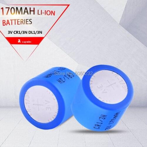 2PCS 3V Lithium 170mAh Cells CR1/3N Button high-discharge high current Battery CR11108 DL1/3N 2L76 CR1 CR111