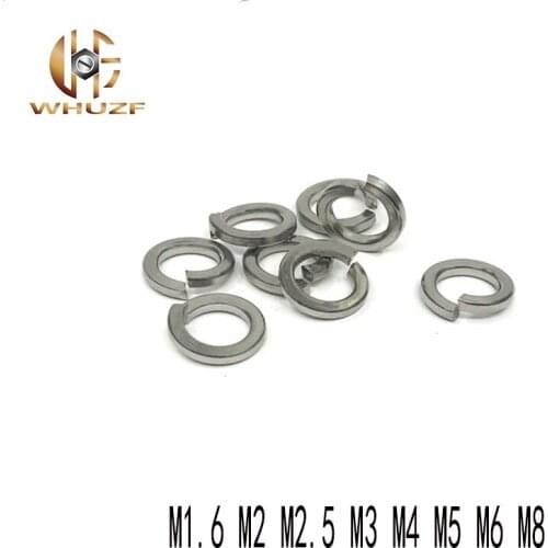 M1.6 M2 M2.5 M3 M4 M5 M6 M8（ 100PCS ） Open Elastic Gaskets Washers Nickel plating Spring washer Nickel plated Spring pad gasket